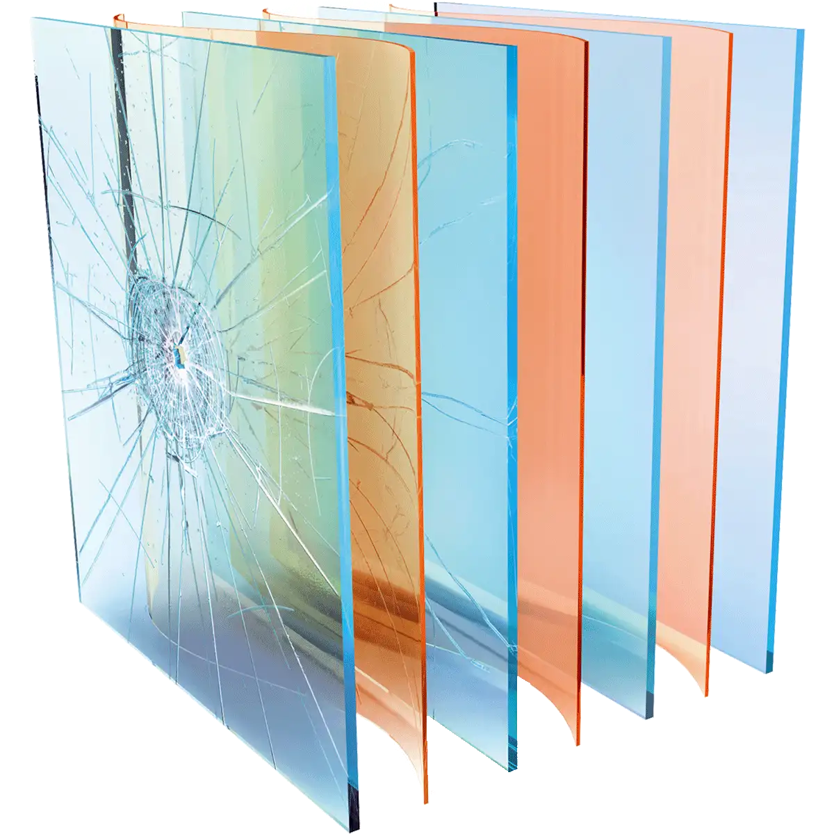 شیشه نشکن در رنگ‌های مختلف